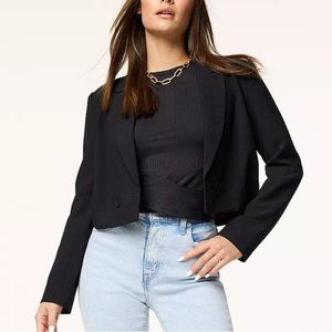 Intempo Crop Black Blazer Size XS